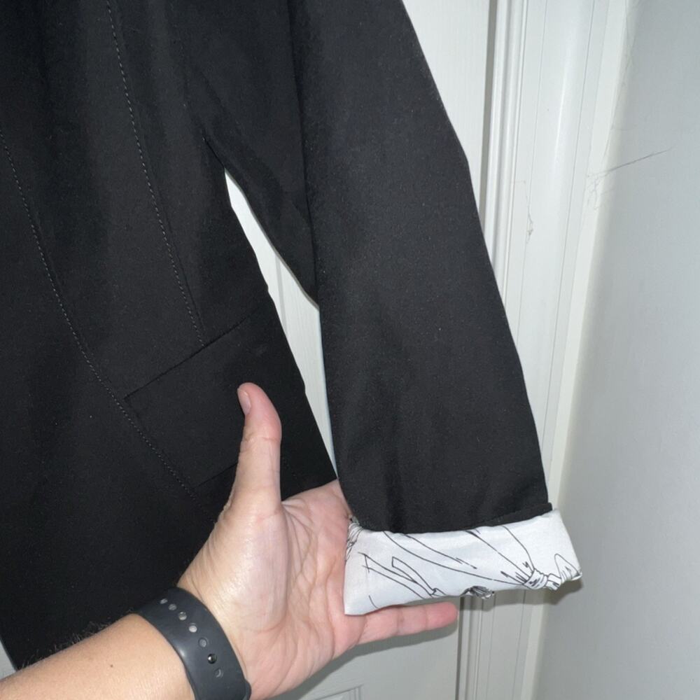 White House Black Market Signature Comfort Stretch Blazer Black Size 6 - Picture 4 of 10